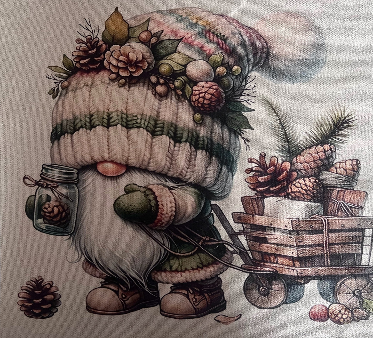 Natale country - Babbo Natale con carretto