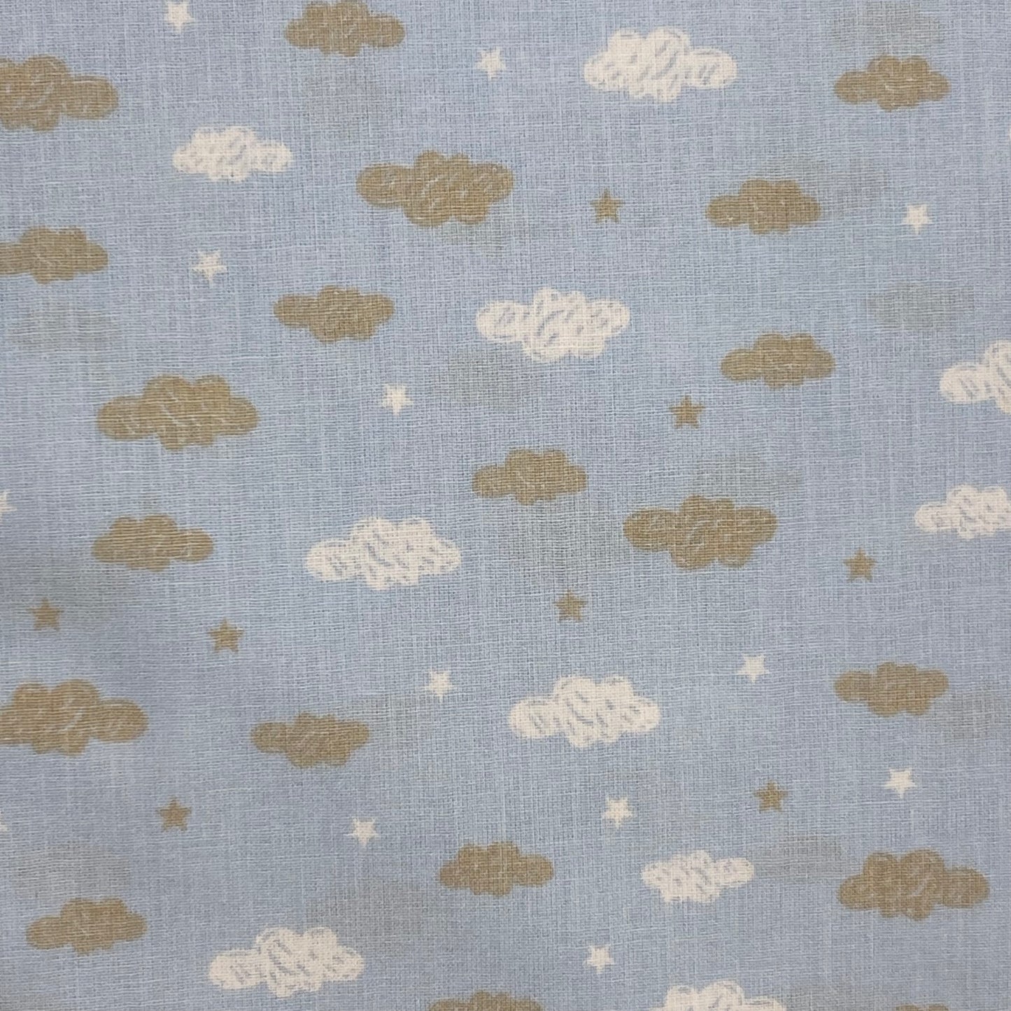 cotone stampato nouvelle - nuvolette in azzurro 6,50 eur mq