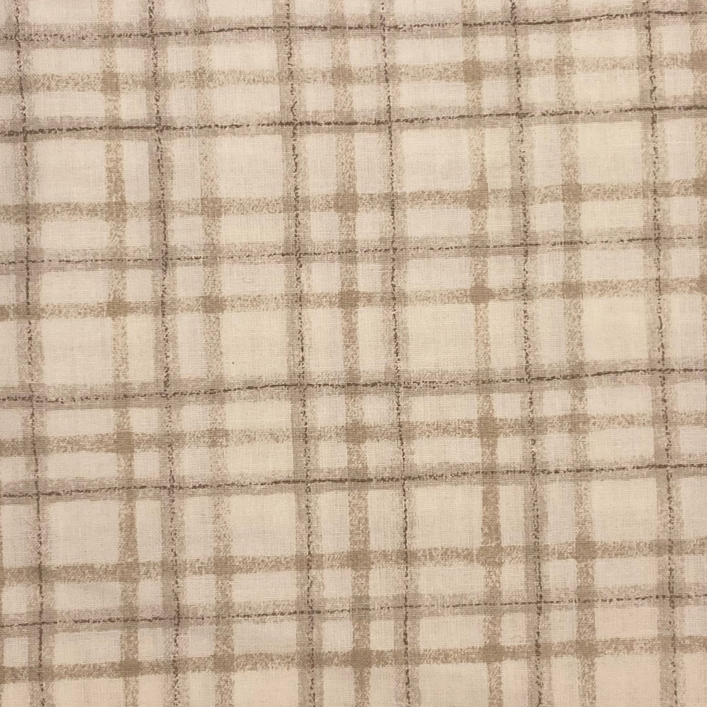 cotone stampato nouvelle - quadrettato beige chiaro - 6,50 eur mq