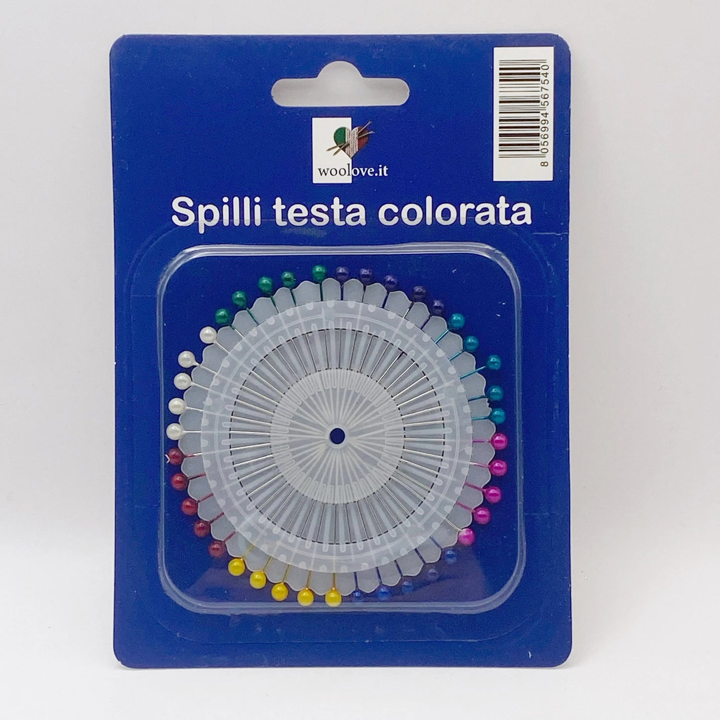 Spilli per sarta con testa colorata – 40 pz