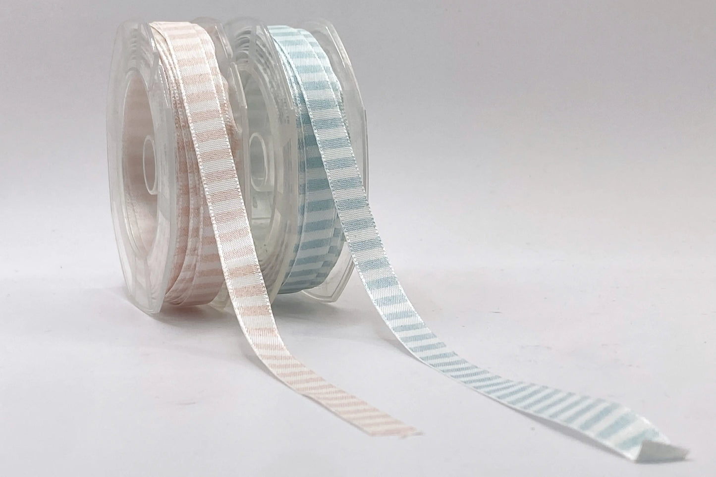 Nastro in raso due colori: rosa e verde - 10mm - 1,50€/mt