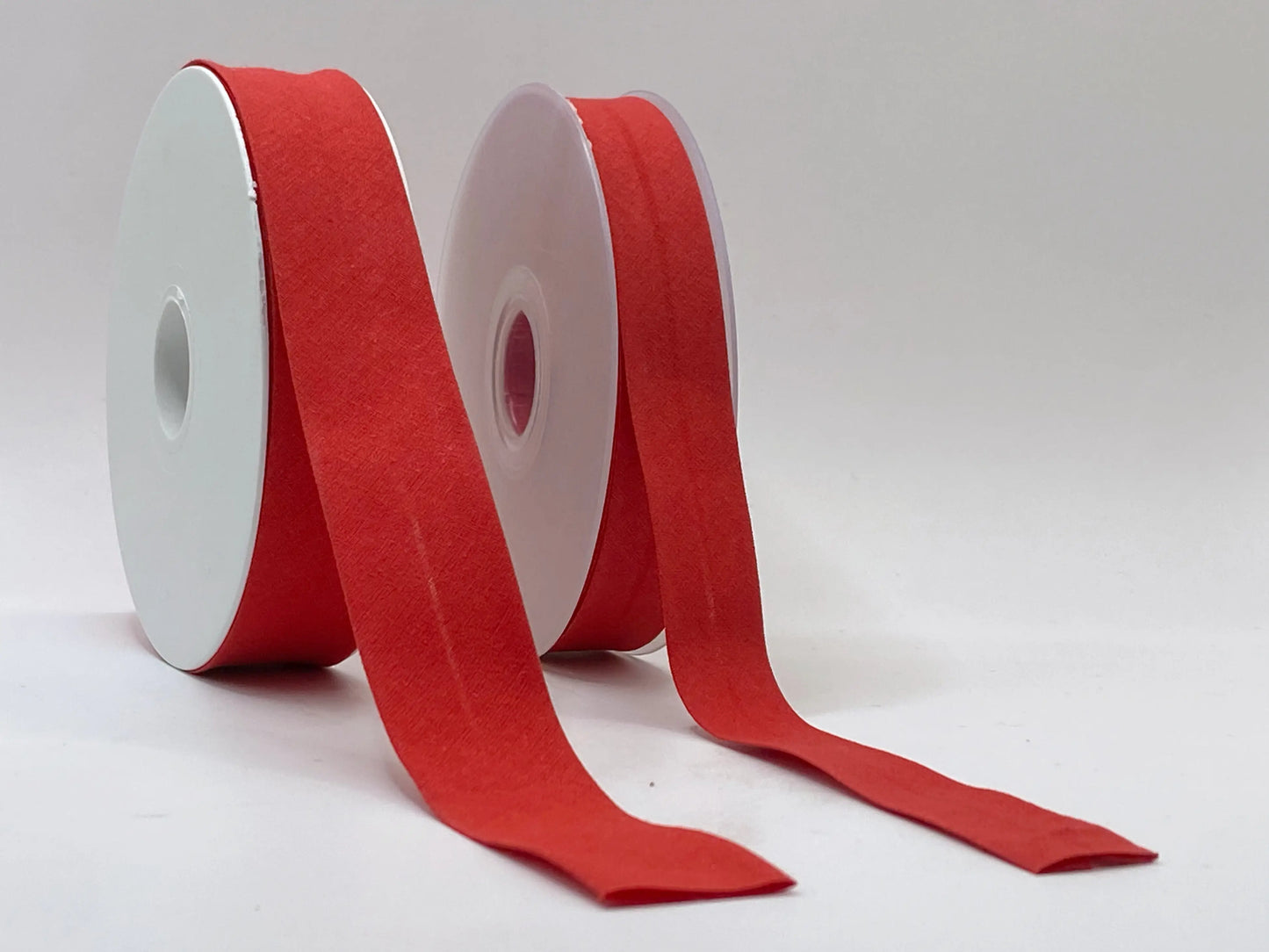 Nastro in sbieco rosso di cotone 25mm/20mm - 100% cotone