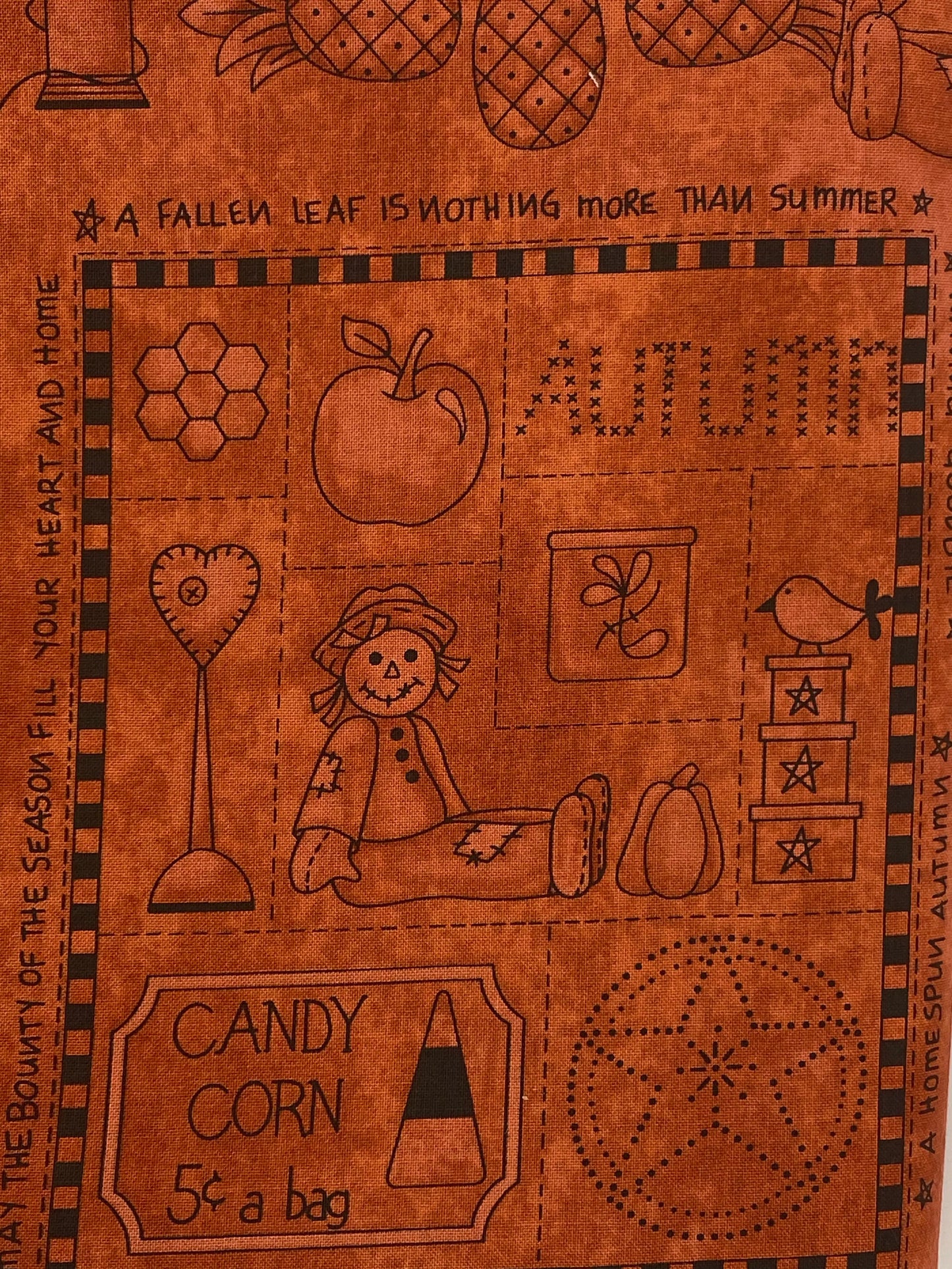 Tessuto Americano A Vintage Autumn arancio/ruggine 100% cotone h 110 - 18,00€/mt