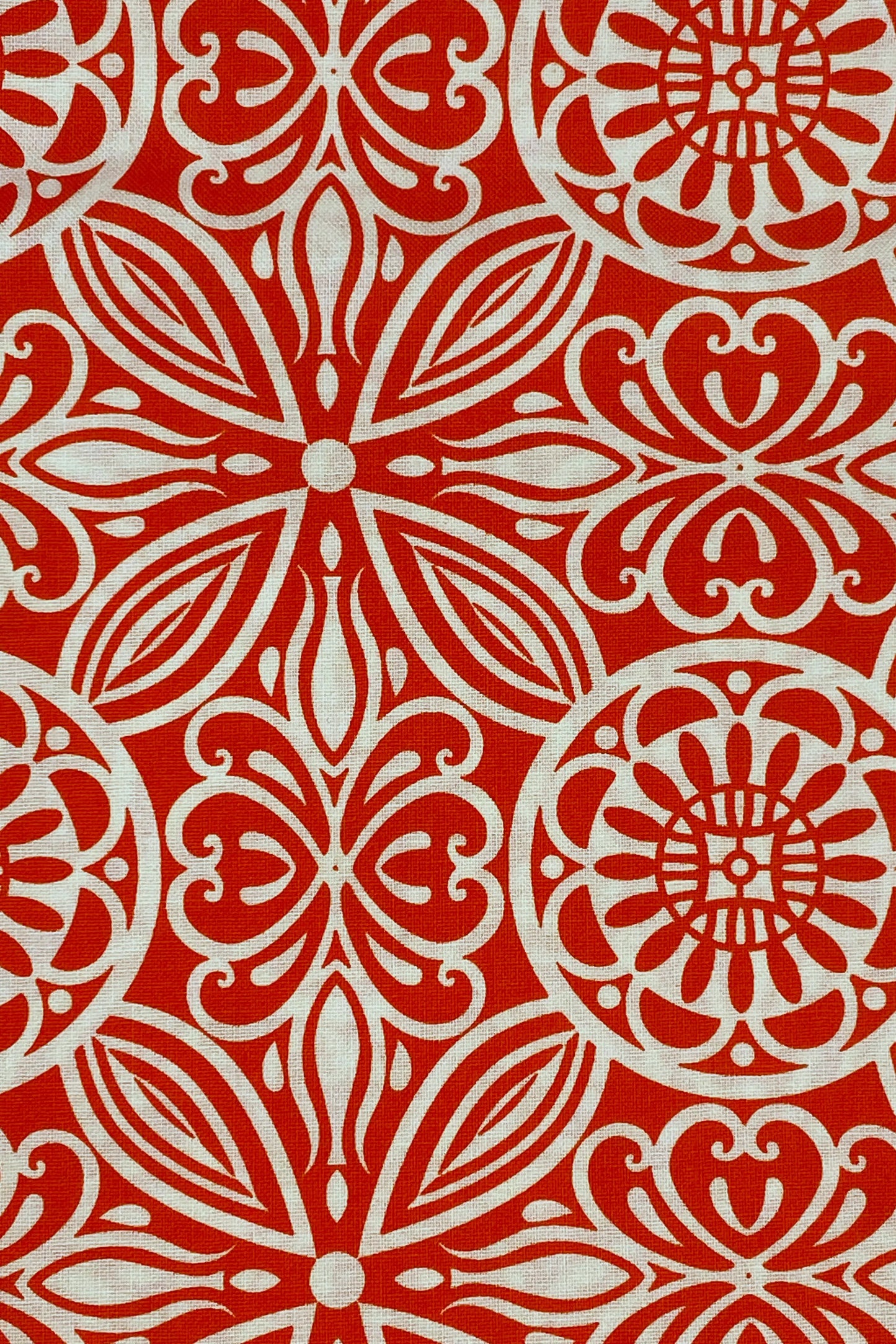 Tessuto Americano ad arabeschi arancione - 100% cotone - h 110 - € 18,00/metro