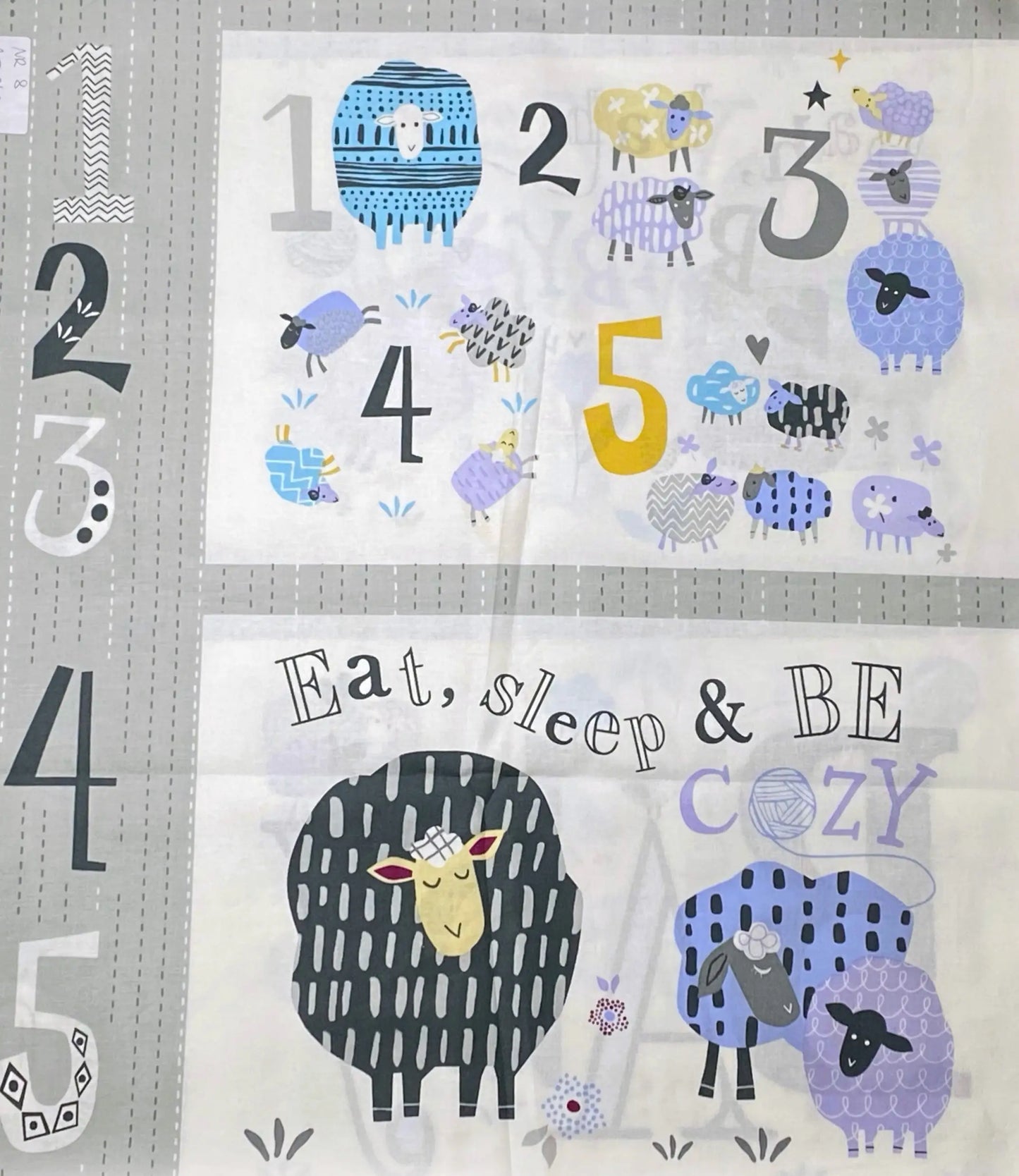 Tessuto Americano Bah bah baby. Pecorelle dolci sogni. Pannello 100% cotone - 60 x 110h