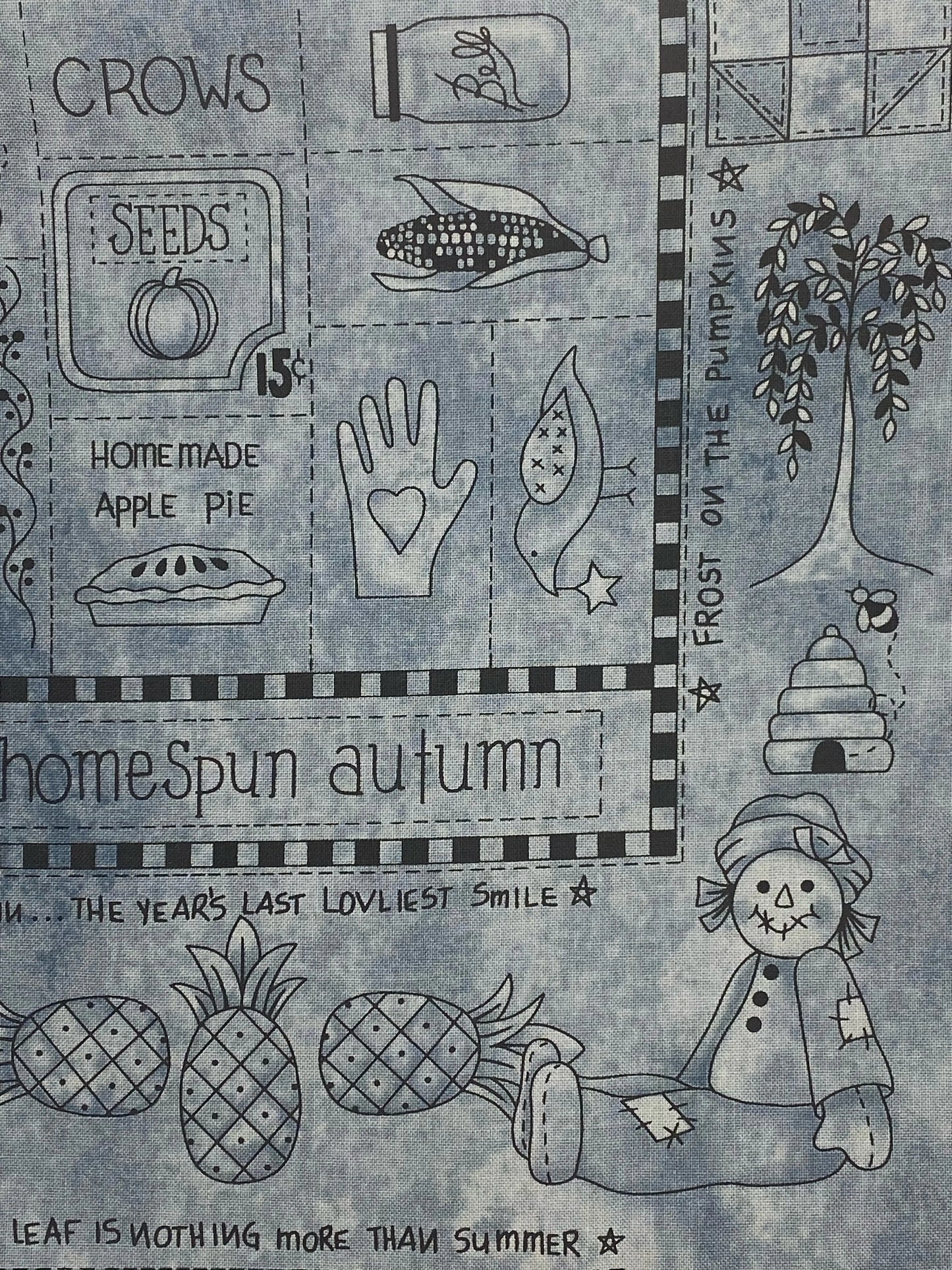 Tessuto Americano A Vintage Autumn indaco 100% cotone h 110 - 18,00€/mt