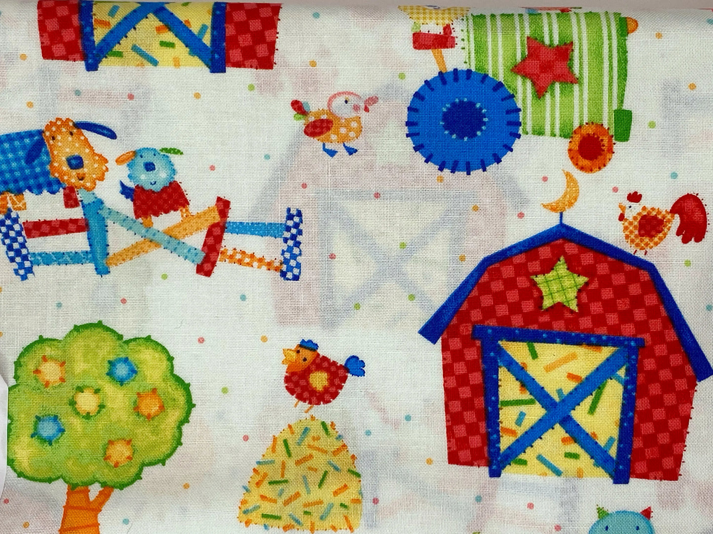 Tessuto Americano Little Red Barn 100% cotone h 110 - € 18,00/mt