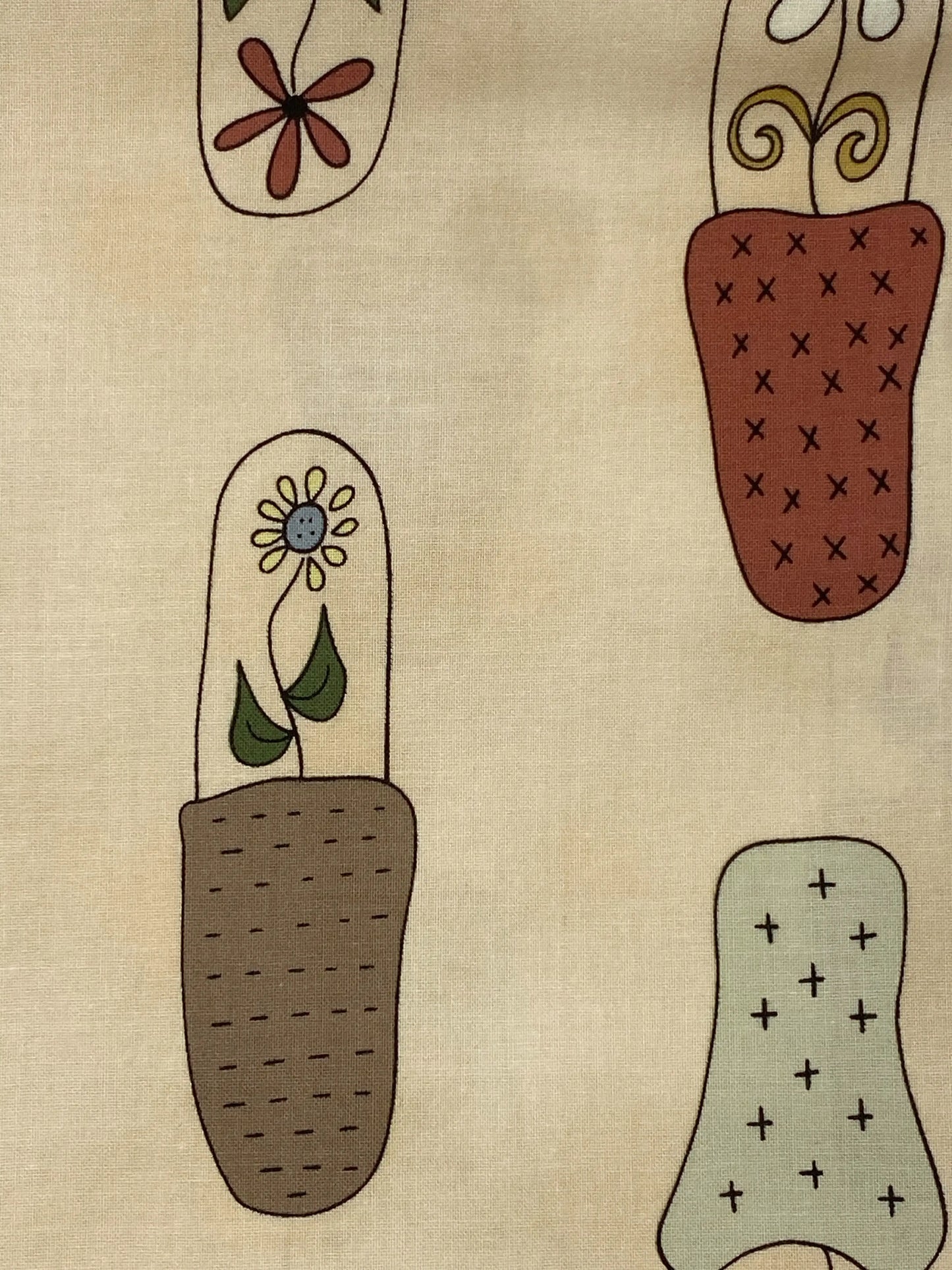 Tessuto Americano Basket in bloom 100% Cotone h 110 - 18,00€/mt