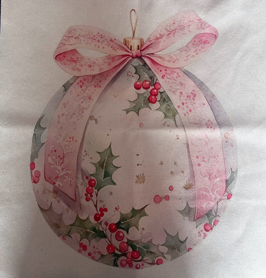 Natale in Rosa - La pallina con agrifoglio (grande)