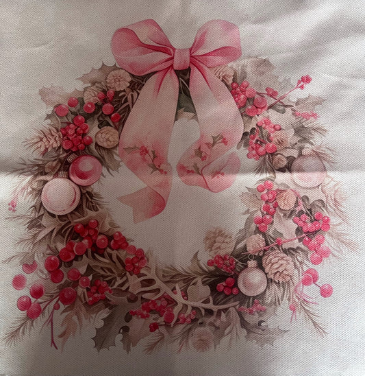 Natale in Rosa - La Ghirlanda con nastro