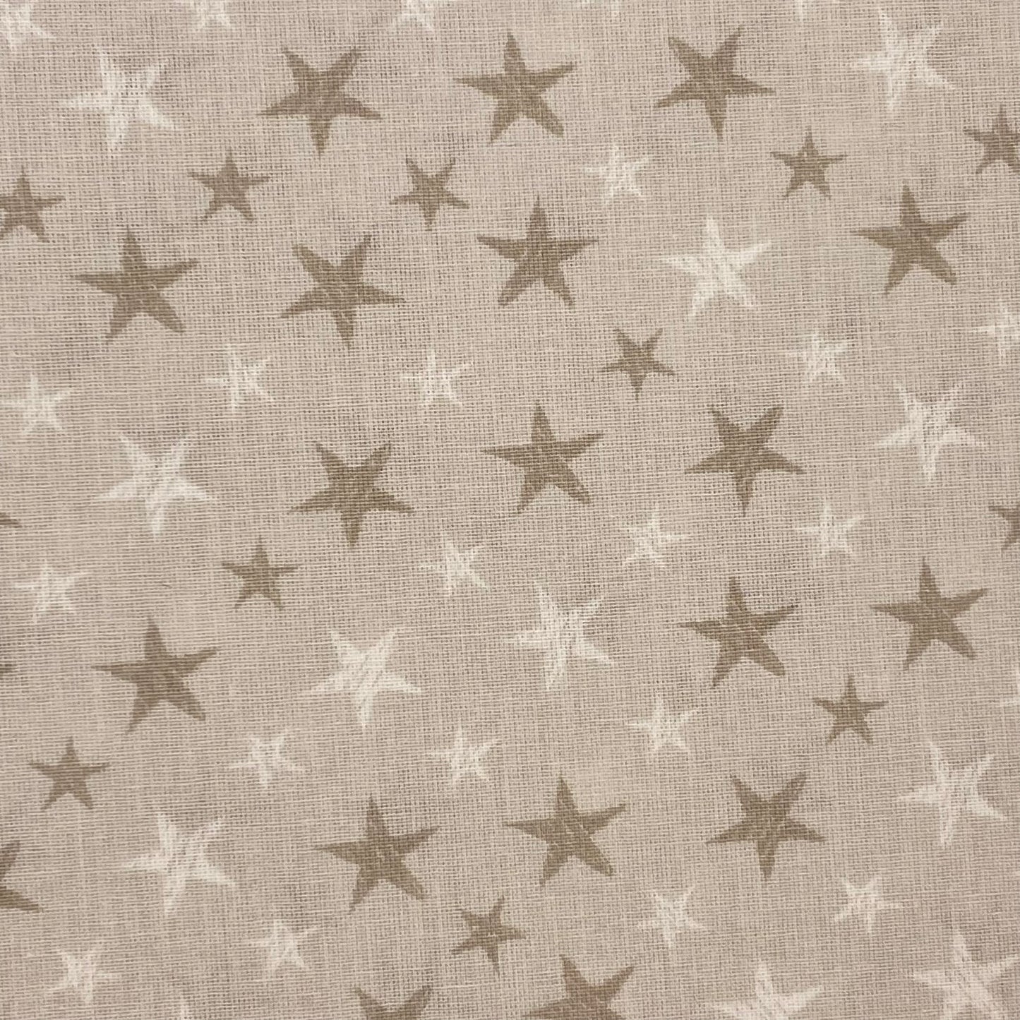 cotone stampato nouvelle - stelle in beige - 6,50 eur mq