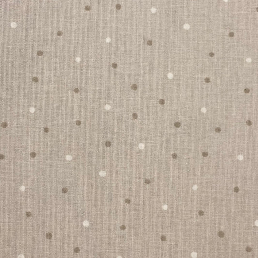 cotone stampato nouvelle - pallini in beige - 6,50 eur mq