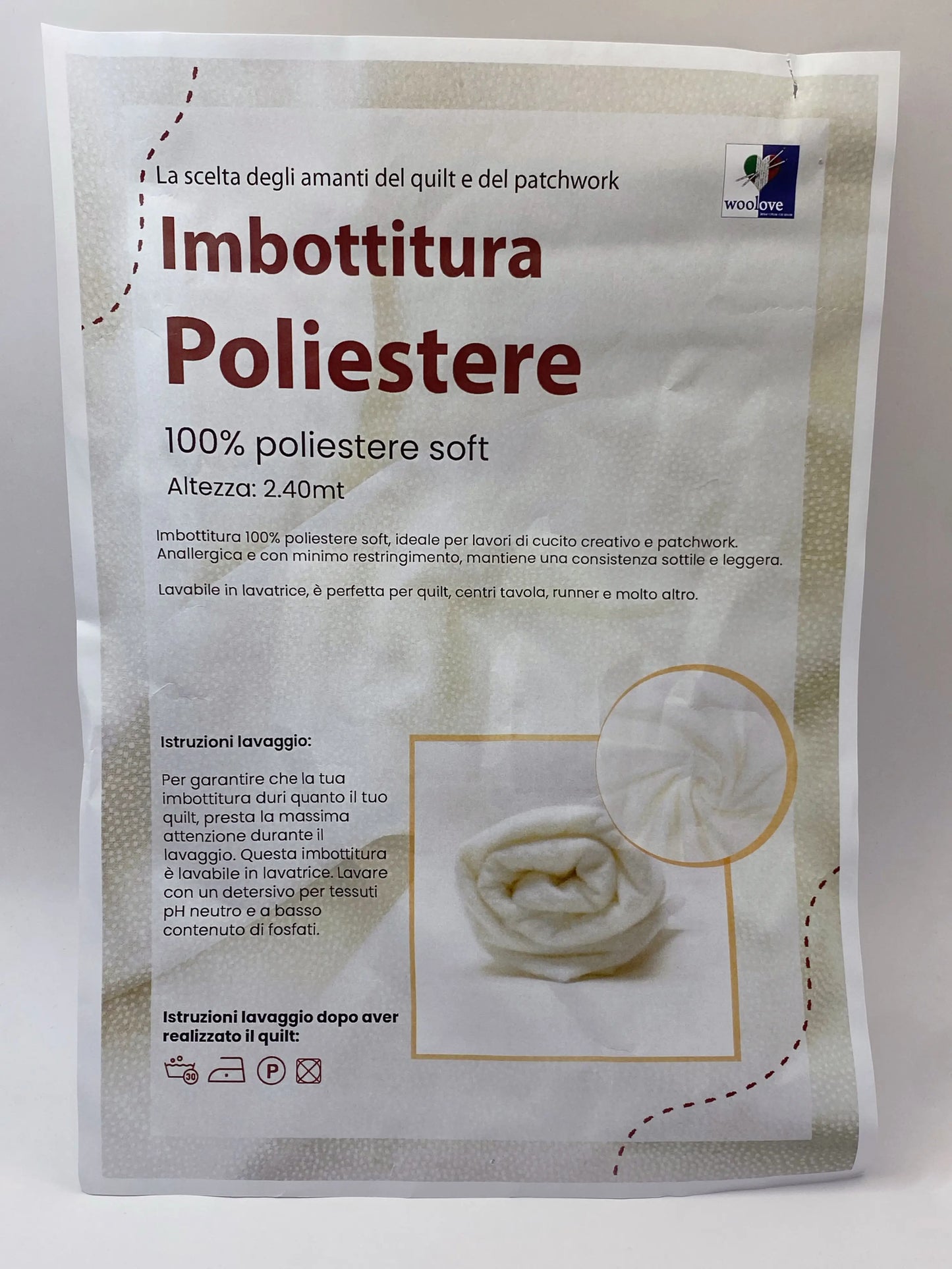 Imbottitura poliestere Woolove - € 18,90/mt