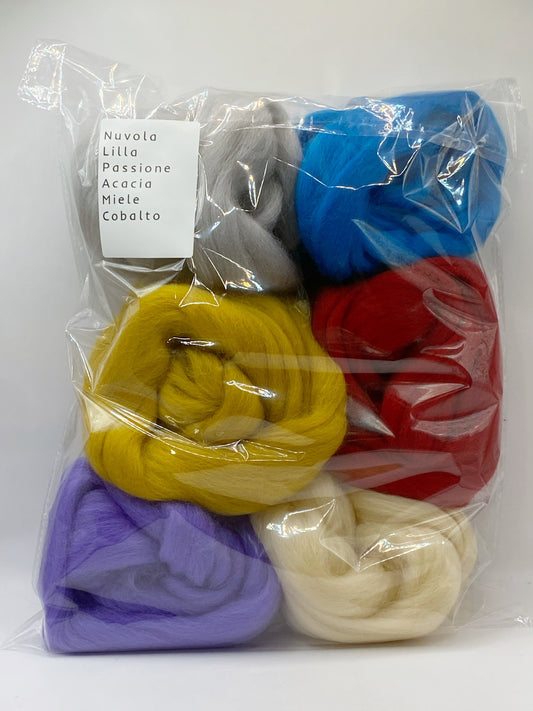 Set Pop Cobalto- 6 colori e 1 ago da infeltrimento