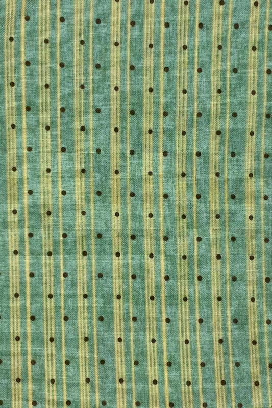 Tessuto Americano Verde salvia e strisce di kim Diehl per Henry Glass 100% - cotone - h110 - € 18,00/metro