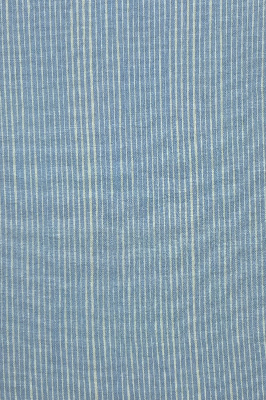 Tessuto Americano Mille righe Azzurre - 100% cotone - h110 - € 18,00/metro