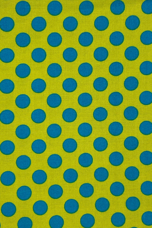 Tessuto Americano Michael Miller Fabrics fondo verde a pois 100% cotone h 110 - 18,00€/mt