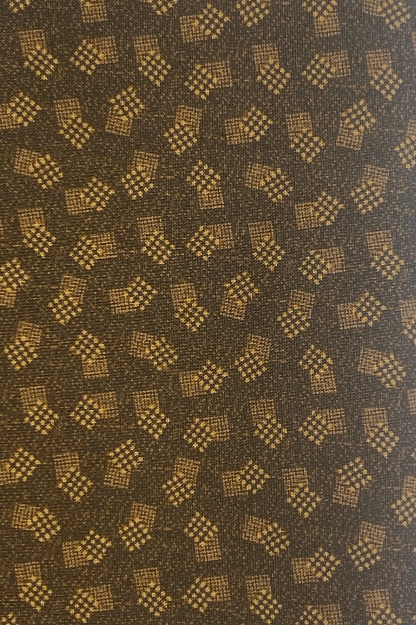 Tessuto Americano Missie Carpenter Traditional Primitives marrone con quadretti 100% cotone h 110 - 18,00€/mt