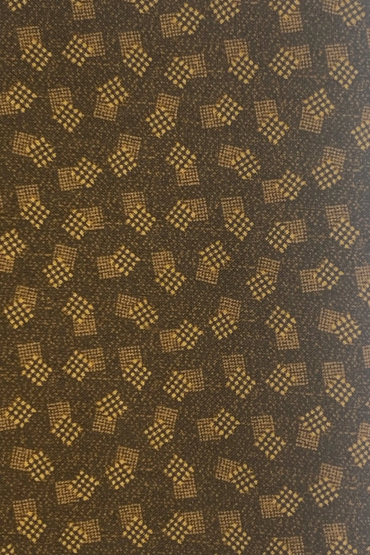 Tessuto Americano Missie Carpenter Traditional Primitives marrone con quadretti 100% cotone h 110 - 18,00€/mt