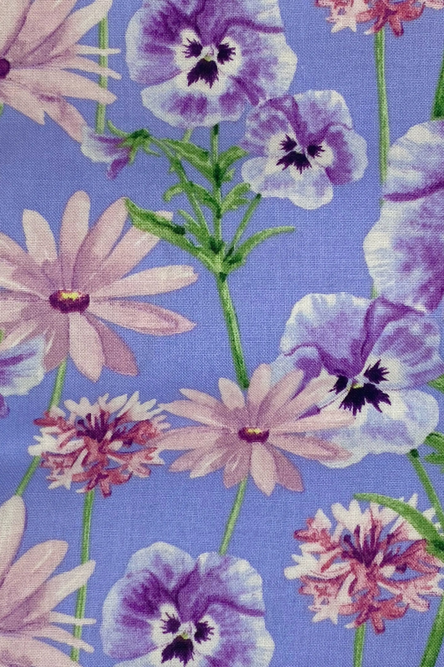 Tessuto americano Midnigth Hydrangea 100% cotone h 110 - 18,00€/mt