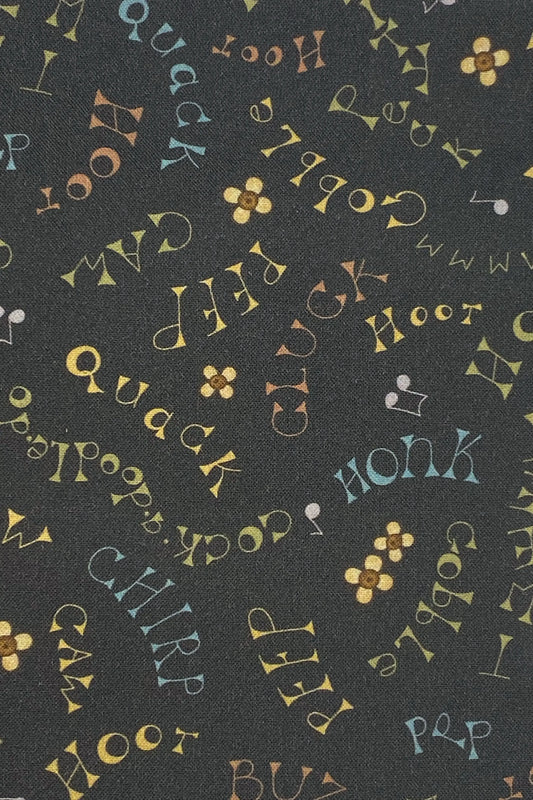 Tessuto Americano Nature's Choir fondo nero 100% cotone h 110 - 18,00€/mt