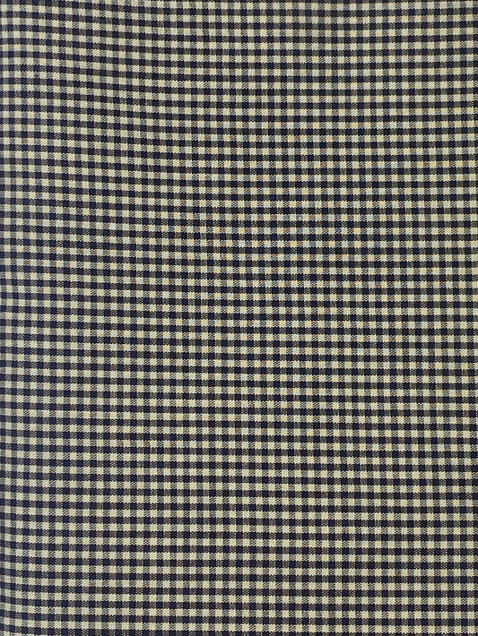 Tessuto in cotone 100% a quadri blu/nero h100 - 13,90€/mt