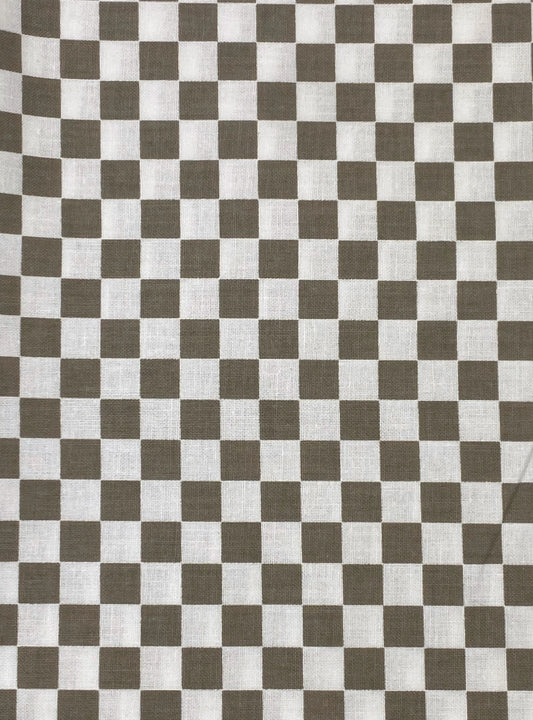 Tessuto Americano Maude Asbury quadrettato grigio 100% cotone h 110 - 18,00€/mt