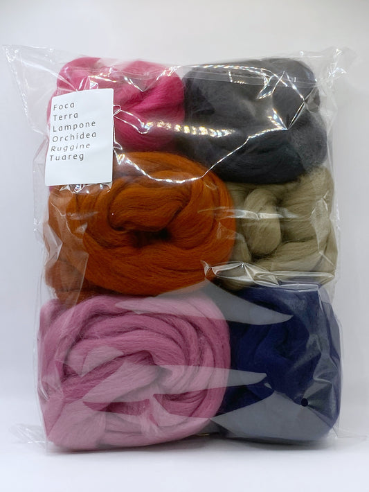 Set Terra Nomade- 6 colori e 1 ago da infeltrimento