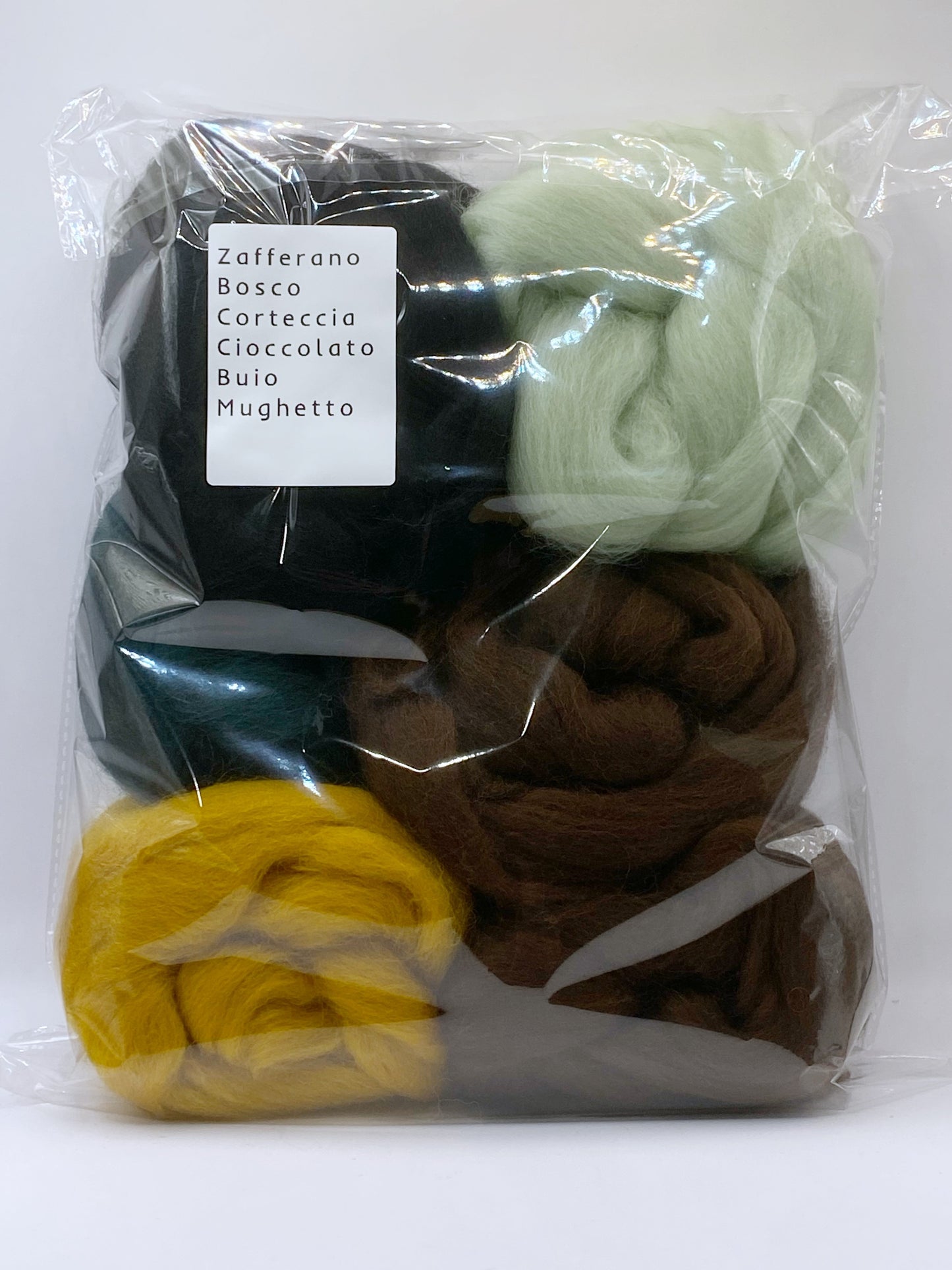 Set Bosco Speziato - 6 colori e 1 ago da infeltrimento